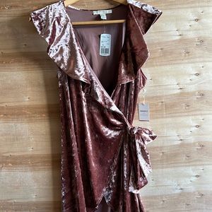 Velvet wrap dress